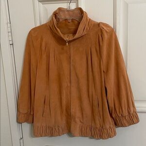 St John Soft Suede Goatskin Jacket Sz M